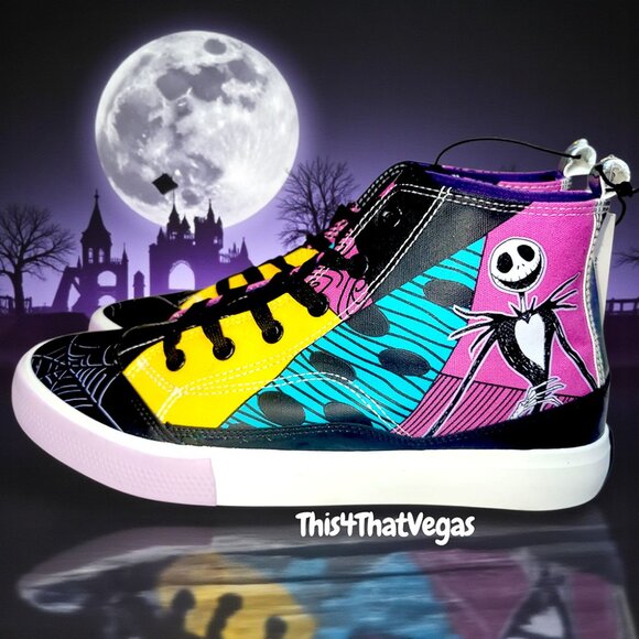 Disney x GroundUp Nightmare Before Christmas Jack Skellington High Top Sneakers - Picture 1 of 5